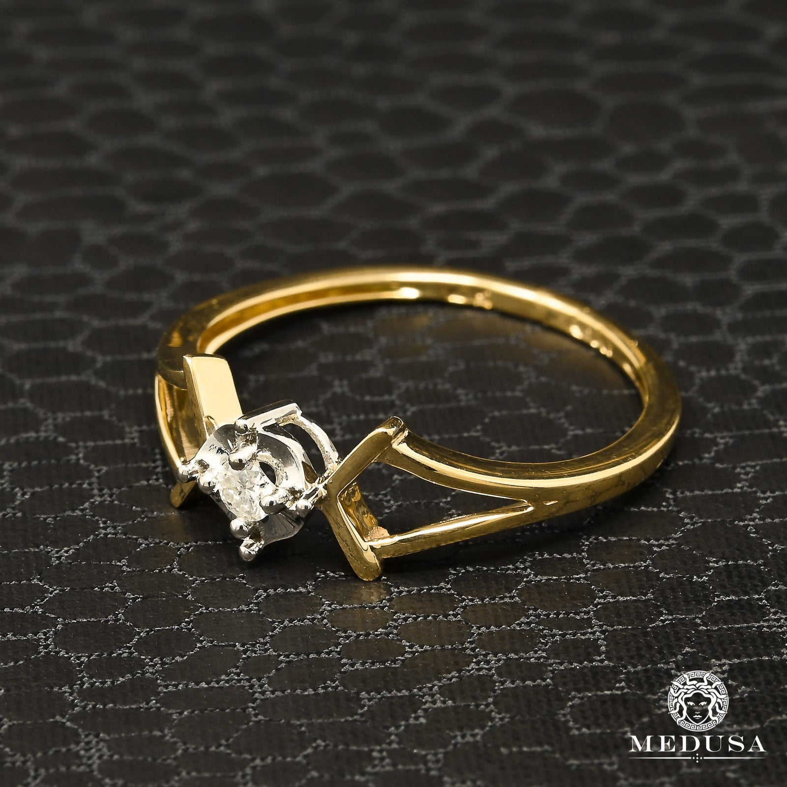 Bague à Diamants en Or 10K | Bague Femme Fairy D12 - Diamant 5PT / Or 2 Tons