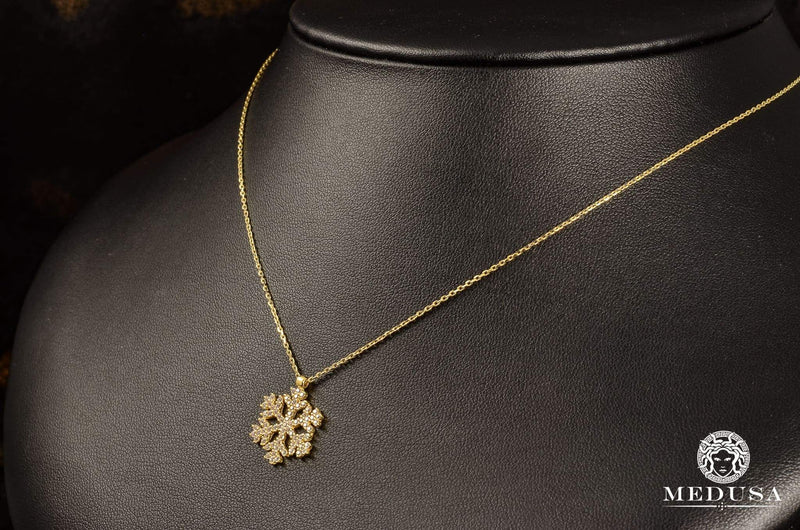 10K Gold Necklace | Women&#39;s Necklace Flake X1 Yellow Gold
