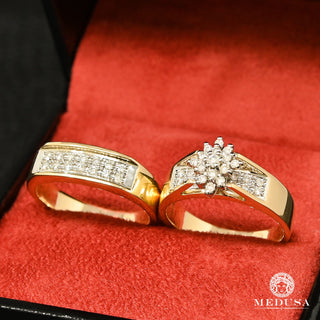 Flower D2 Set - Diamant - 50PT / Or Jaune