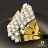 Bague à Diamants en Or 10K | Femme Flower D4 - Diamant 2.00CT / 2 Tons