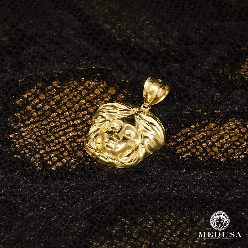 10K Gold Pendant | Gaïa F5 Medallion Yellow Gold / 24mm