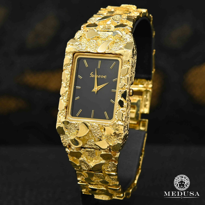 10K Gold Watch | Geneva Men&#39;s Watch H3 - Nugget Yellow Gold