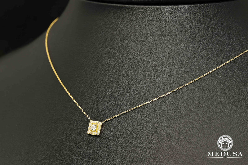 10K Gold Necklace | Girly Women&#39;s Necklace F22 Yellow Gold