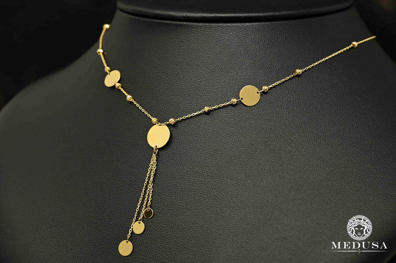 10K Gold Necklace | Girly Women&#39;s Necklace F26 Yellow Gold