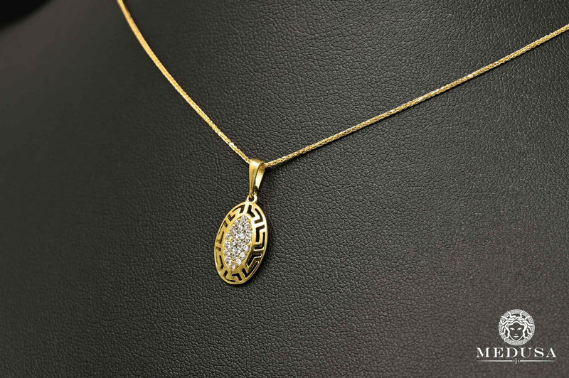 10K Gold Necklace | Girly Women&#39;s Necklace F31 Yellow Gold