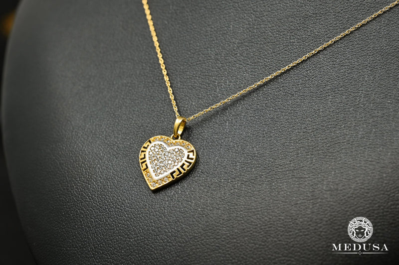 10K Gold Necklace | Girly Women&#39;s Necklace F38 Yellow Gold