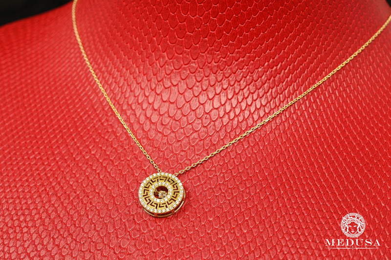 10K Gold Necklace | Girly Women&#39;s Necklace F39 Yellow Gold