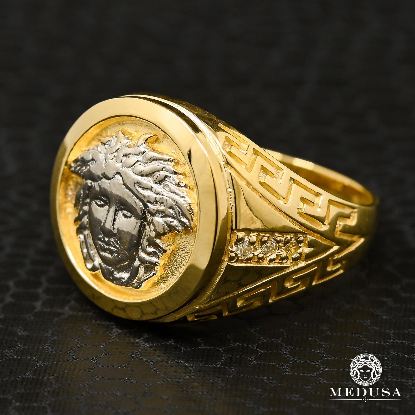 10K Gold Diamond Ring | Glam D3 Men's Ring - Diamond