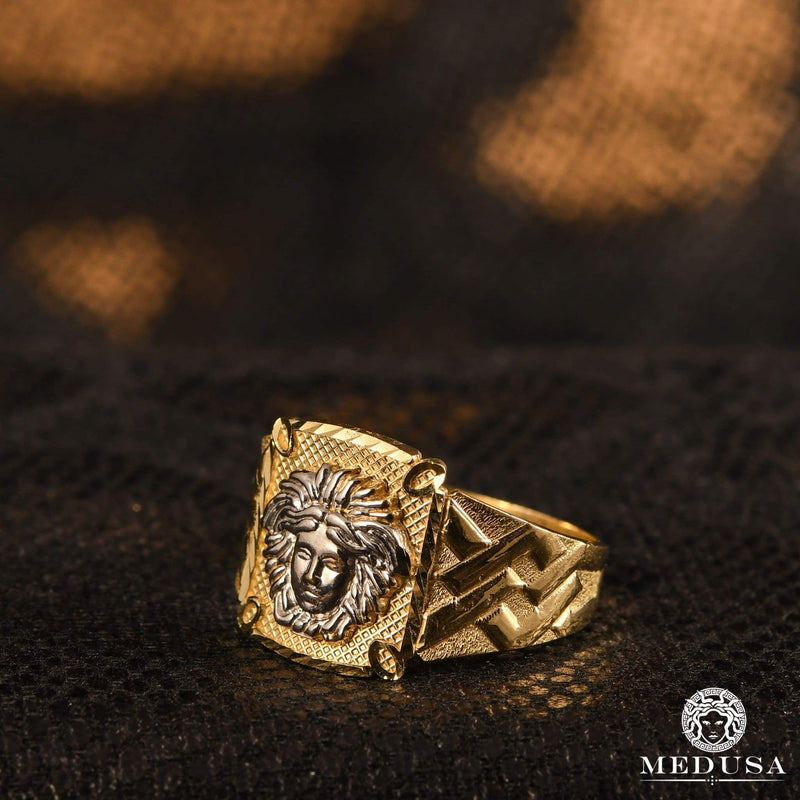 10K Gold Ring | Men&#39;s Ring Glam H2 Gold 2 Tones