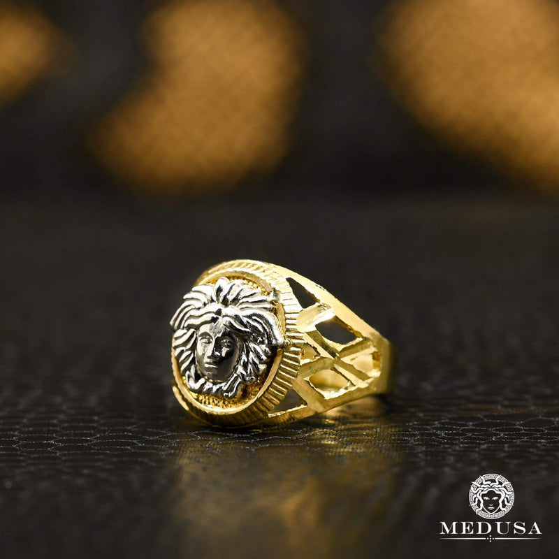 10K Gold Ring | Men&#39;s Glam Ring H20 Gold 2 Tones