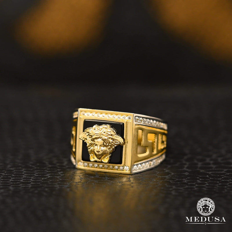 10K Gold Ring | Glam Men&#39;s Ring H24 Yellow Gold