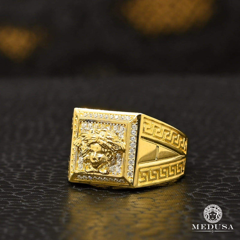 10K Gold Ring | Men&#39;s Glam Ring H31 Yellow Gold