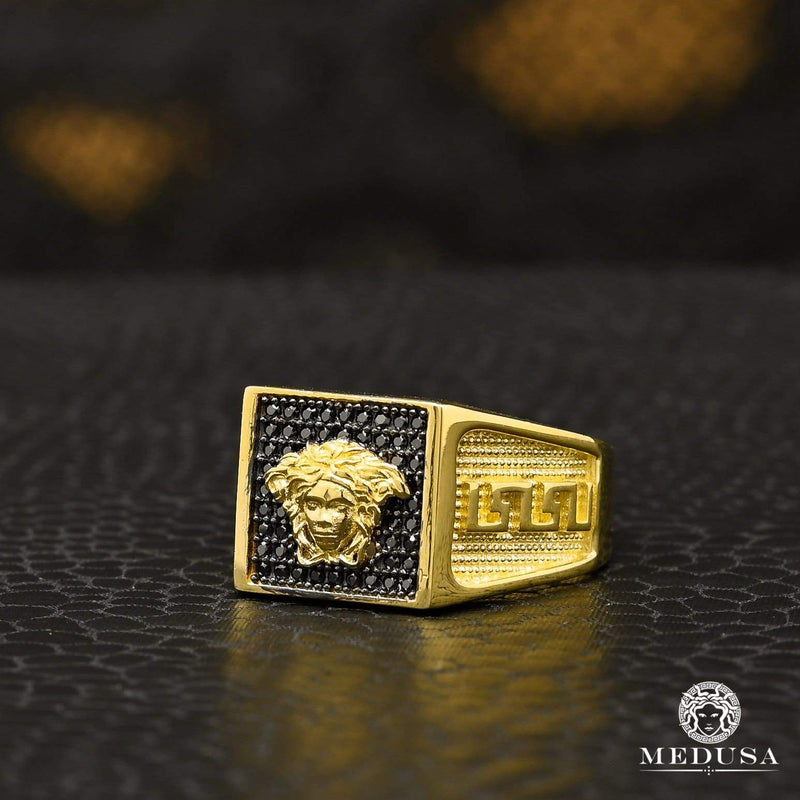 10K Gold Ring | Glam Men&#39;s Ring H34 Yellow Gold