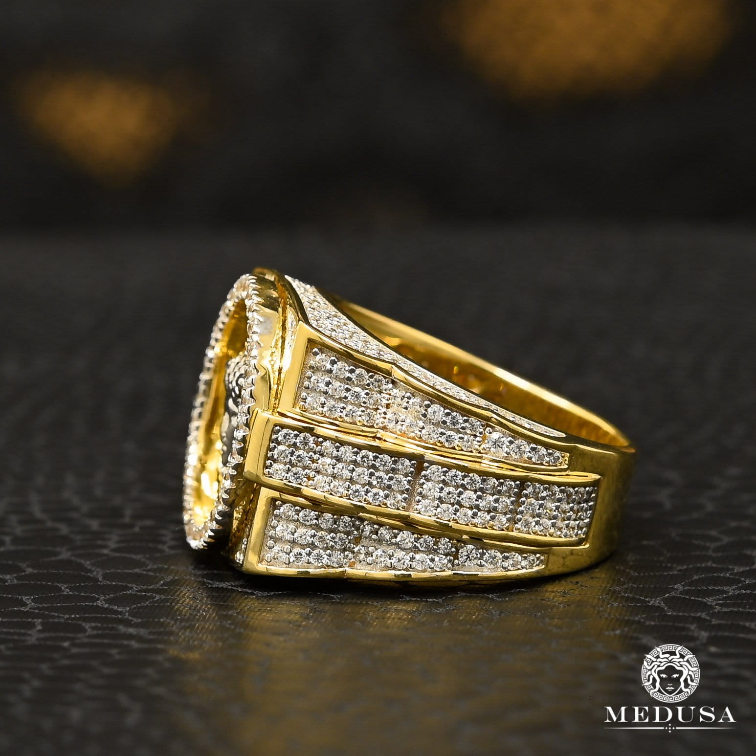 Bague en Or 10K | Bague Homme Glam H38 Or 2 Tons