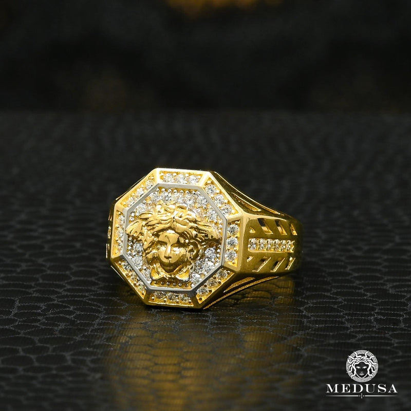 10K Gold Ring | Men&#39;s Glam Ring H40 Yellow Gold