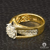 10K Gold Diamond Ring | Glass D1 Women&#39;s Ring - 1.00CT Diamond / 2 Tone Gold