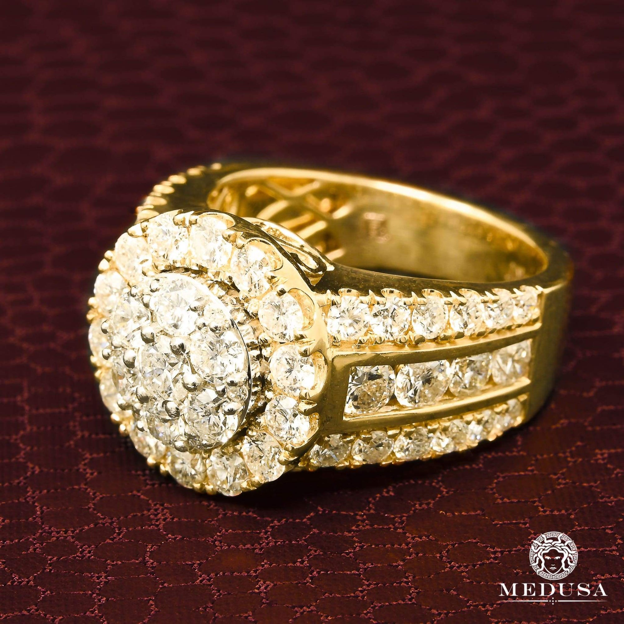 14K Gold Diamond Ring | Women's Ring Glass D2 - Diamond