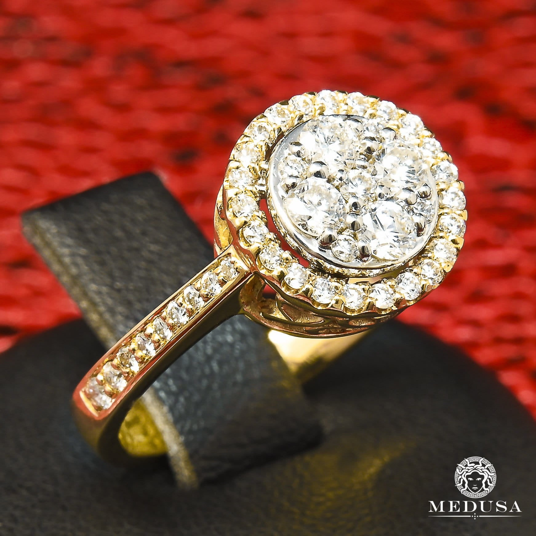 10K Gold Diamond Ring | Women&#39;s Ring Glass D4 - Diamond