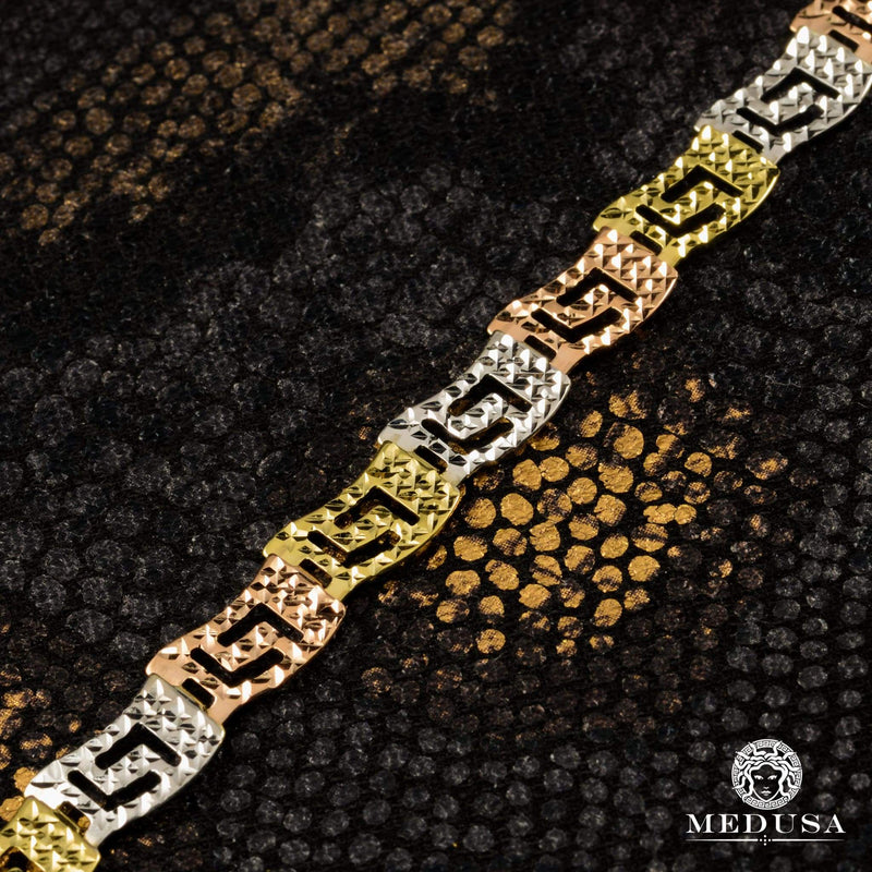 10K Gold Bracelet | Bracelet Woman Gorgeous F5 Gold 3 Tones