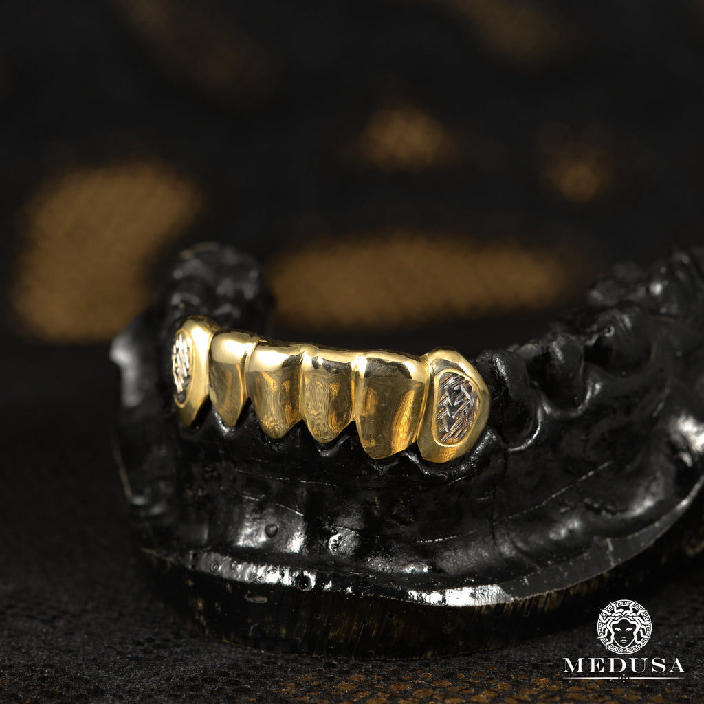 Custom Gold Grillz Teeth Shine Gold Grillz Medusa Jewelry