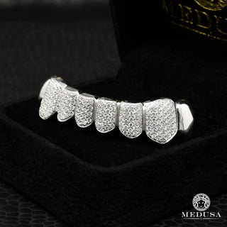 Grillz 8 Teeth Diamond PermaCut  - 10K / Yellow Gold
