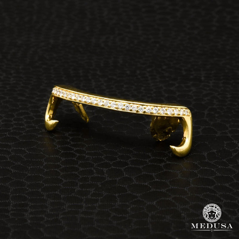 Grillz Custom in Gold | Grillz Grillz Prong Set / End Hooks 10K / Yellow Gold