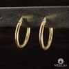 10K Gold Rings | Halo F1 Earrings 20mm / Yellow Gold
