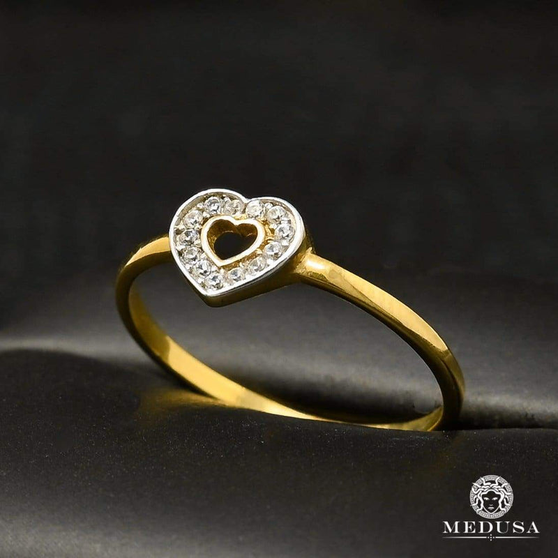10K Gold Ring | Women&#39;s Ring Heart F14 Yellow Gold