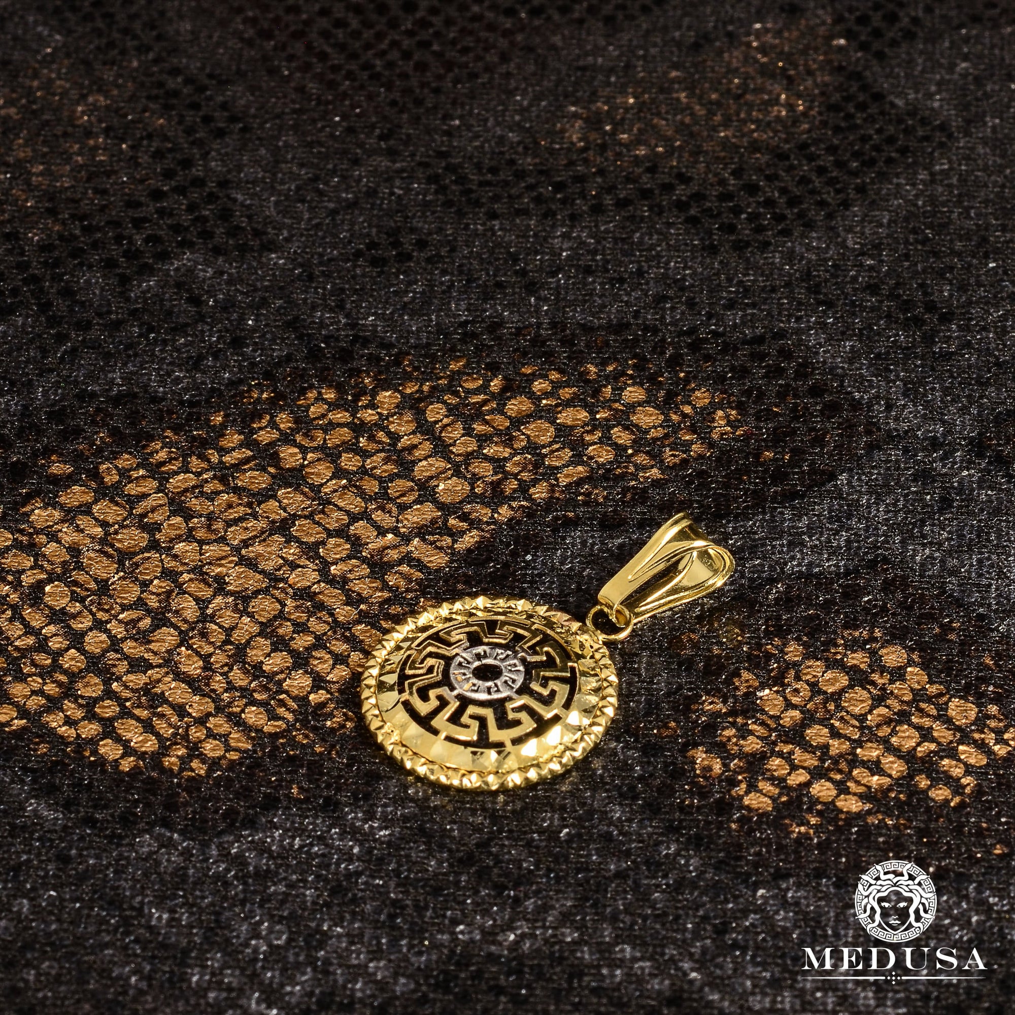 Pendentif en Or 10K | Médaillon Hélios F3 Small