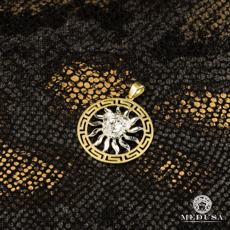 10K Gold Pendant | Medallion Hera F12 2 Tones