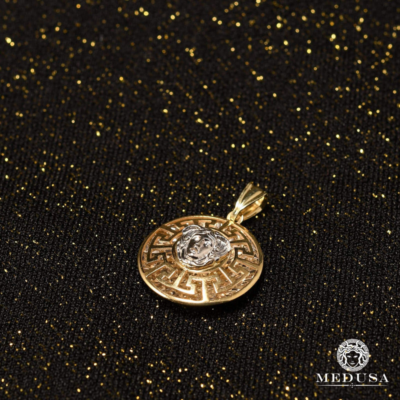 10K Gold Pendant | Medallion Hera F6 Gold 2 Tones