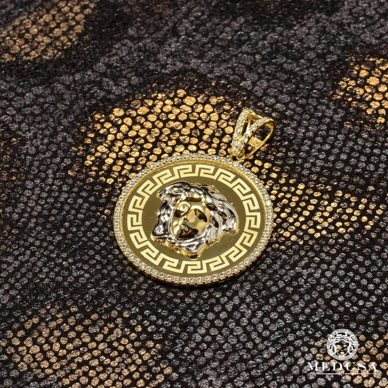10K Gold Pendant | Medallion Hera F8 Gold 2 Tones