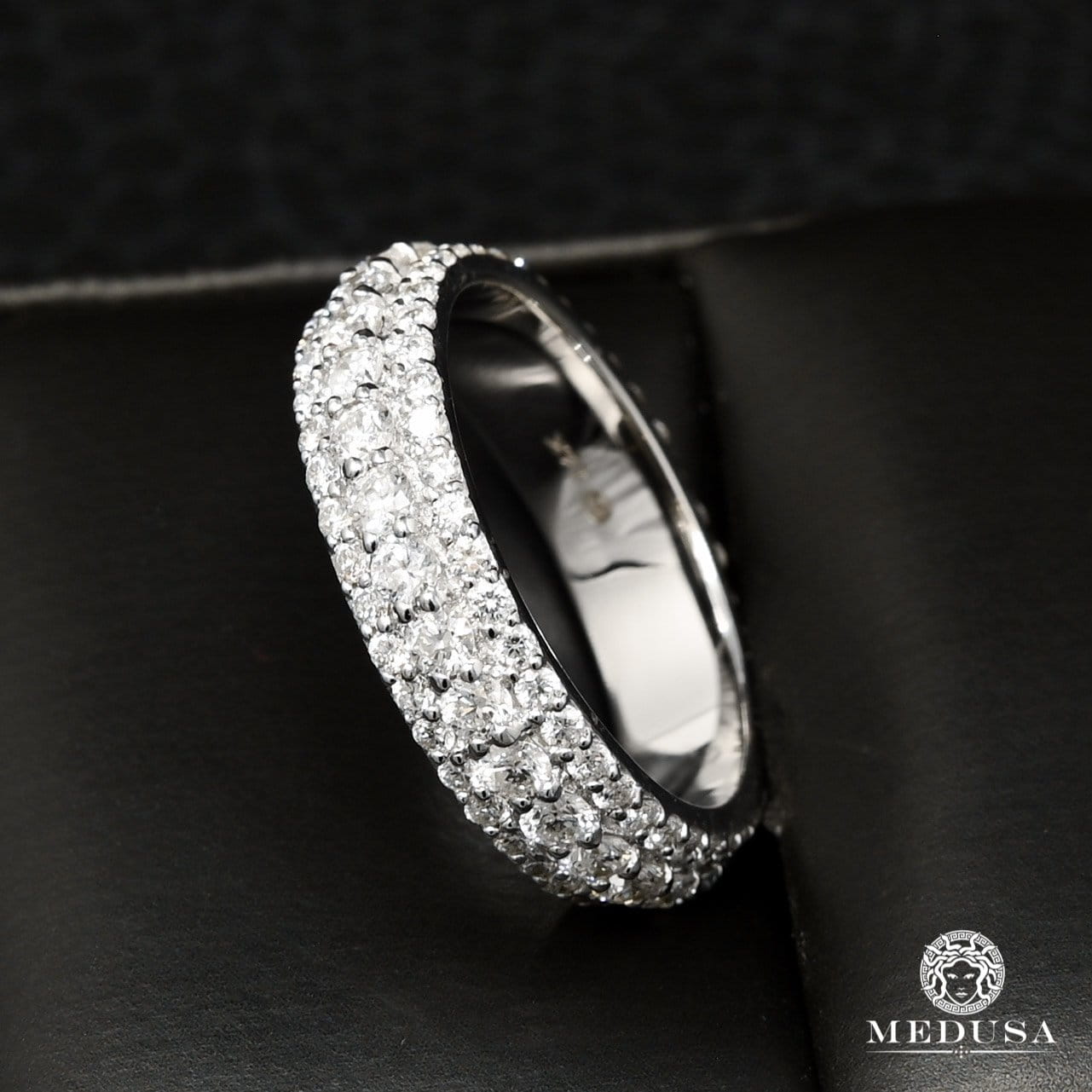 14K Gold Band | Men&#39;s Band Ice D2 White Gold 10 / White Gold