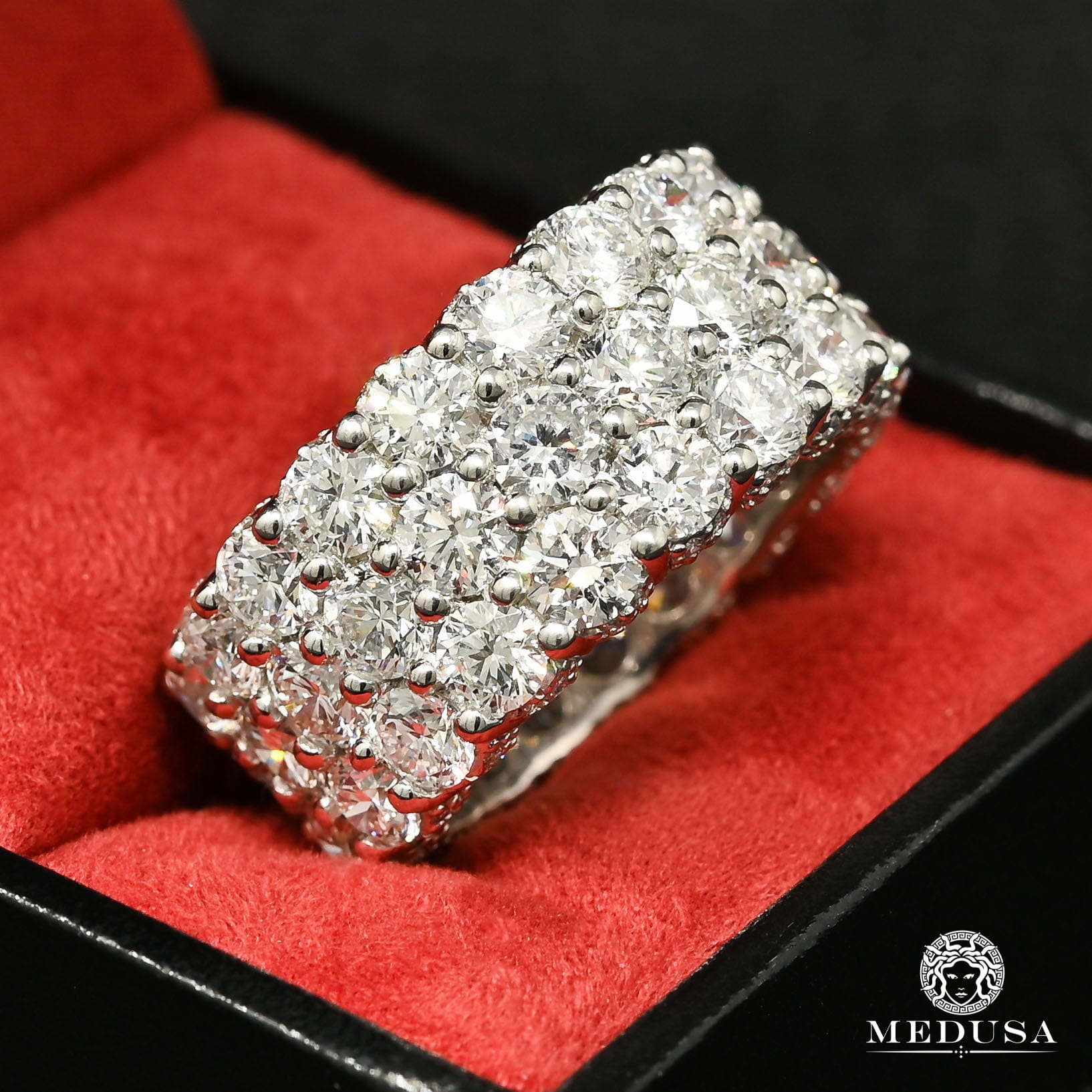 Platinum Diamond Ring | Men&#39;s Band Ice D4 - Platinum Diamond