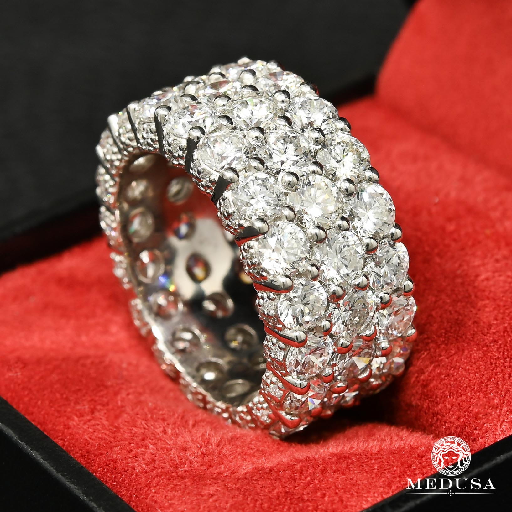 Platinum Diamond Ring | Men&#39;s Band Ice D4 - Platinum Diamond