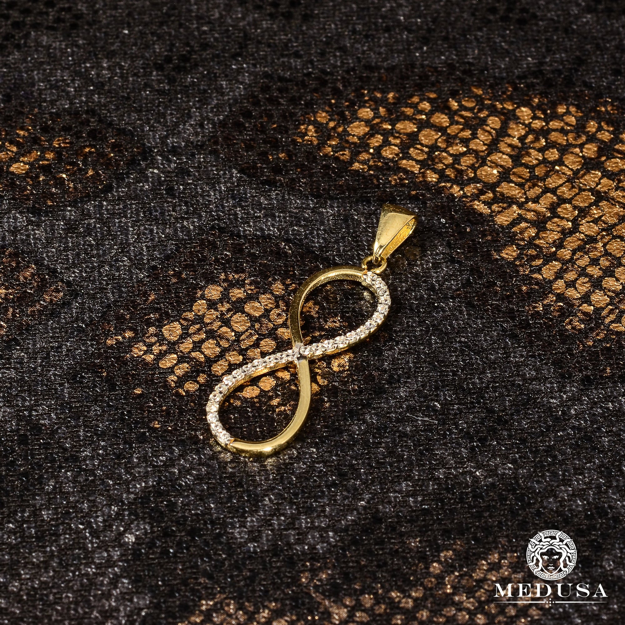 10K Gold Charm | F1 Infinity Charm Pendant 1