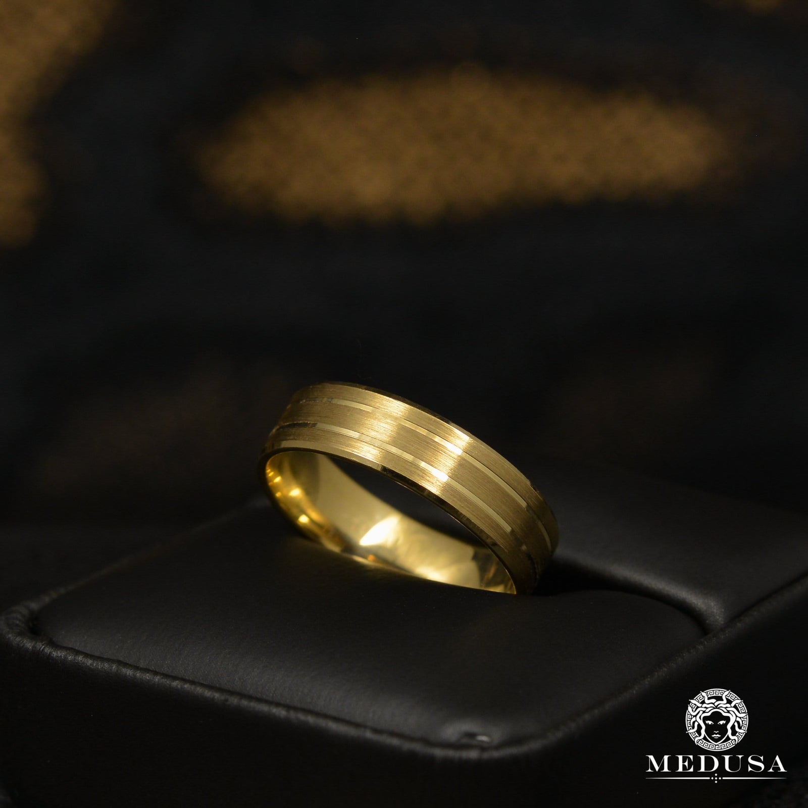 10K Gold Band | Men's Band Band H5 Yellow Gold - MED239