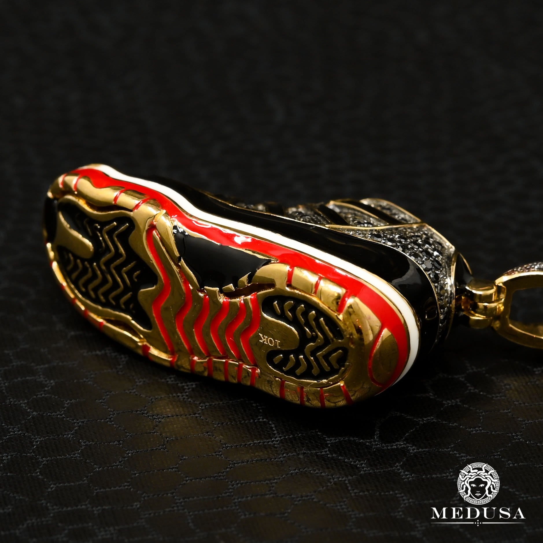 Pendentif à Diamants en Or 10K | Pendentif Divers Jordan D1 - Diamant Or Jaune