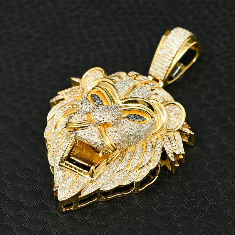 10K Gold Diamond Pendant | Miscellaneous Legacy D3 Pendant - 2 Tone Gold Diamond
