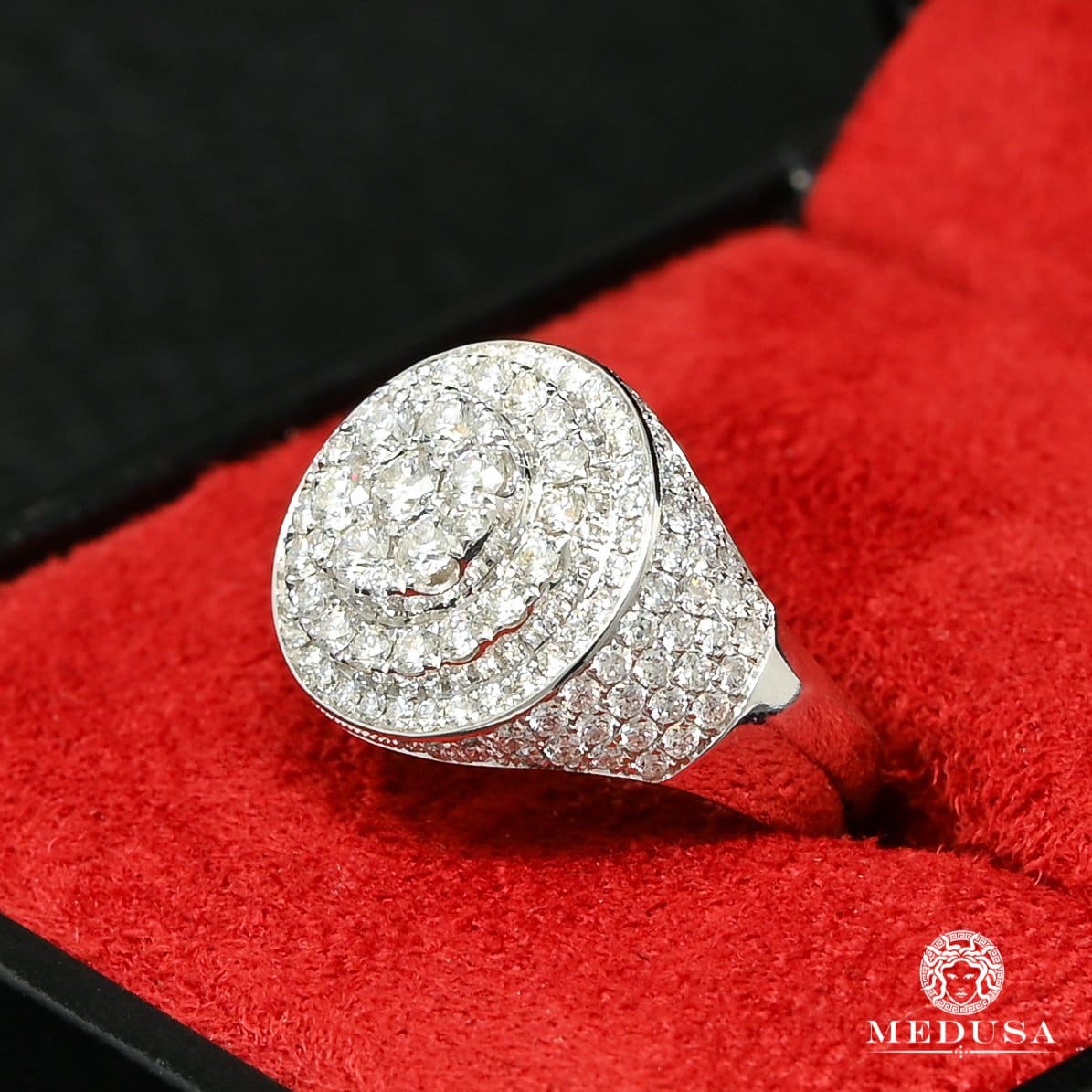 10K Gold Diamond Ring | Luxurious D3 Men's Ring - VVS White Gold