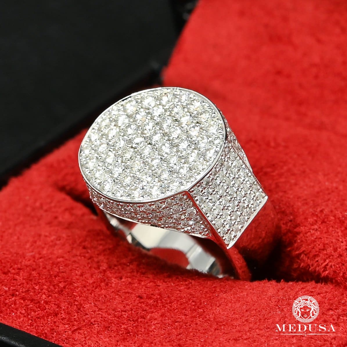 10K Gold Diamond Ring | Luxurious D5 Men's Ring - VVS White Gold