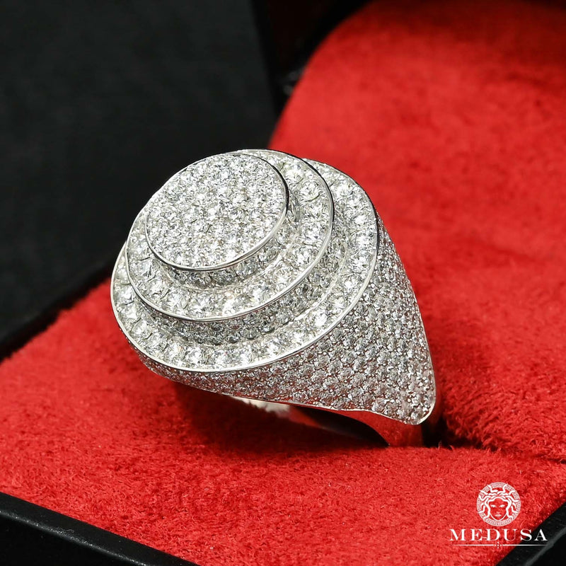 10K Gold Diamond Ring | Luxurious D8 Men&#39;s Ring - VVS