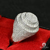 Bague à Diamants en Or 10K | Bague Homme Luxurious D8 - VVS Or Blanc