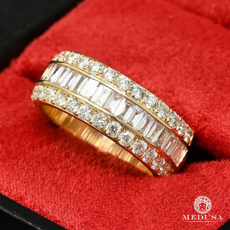 10K Gold Diamond Ring | Luxurious D9 Men&#39;s Ring - VVS Yellow Gold