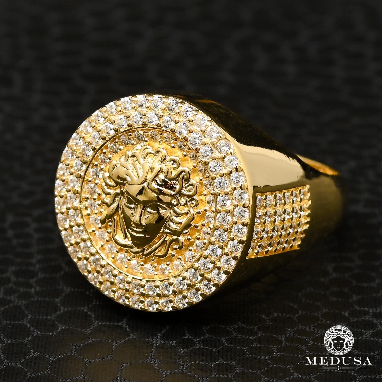 10K Gold Ring | Men's Ring Medusa H1 Gold 2 Tones
