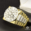 10K Gold Diamond Ring | Mirror D1 Men&#39;s Ring - 1.00CT Diamond / 2 Tone Gold