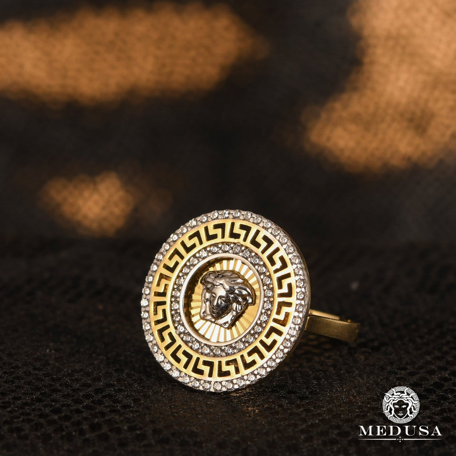 10K Gold Ring | Women's Ring Mirror F1 Yellow Gold