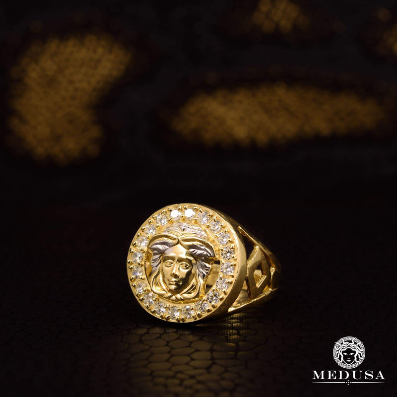 10K Gold Ring | Men&#39;s Ring Mirror H13 Yellow Gold