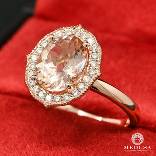 Morganite D9 - Diamond  - Rose Gold