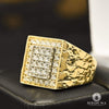 10K Gold Diamond Ring | Nugget D1 Men&#39;s Ring - 1.25CT Diamond / Yellow Gold